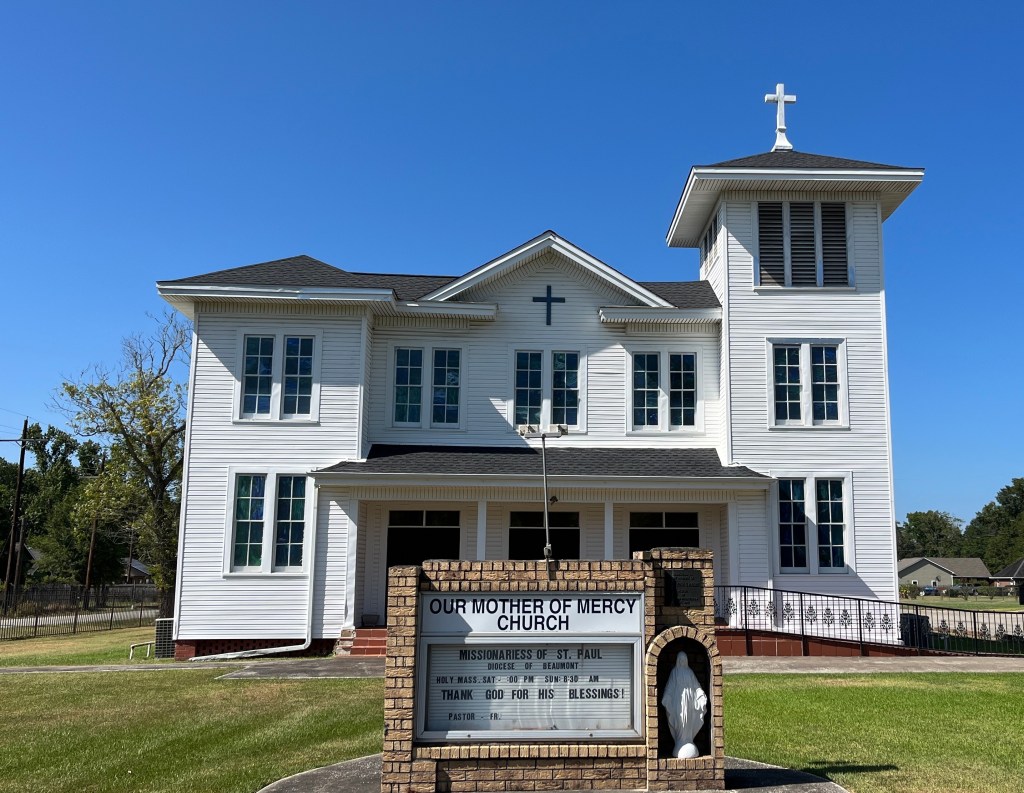 Image of Our Mother of Mercy Catholic Church, Ames, Texas 